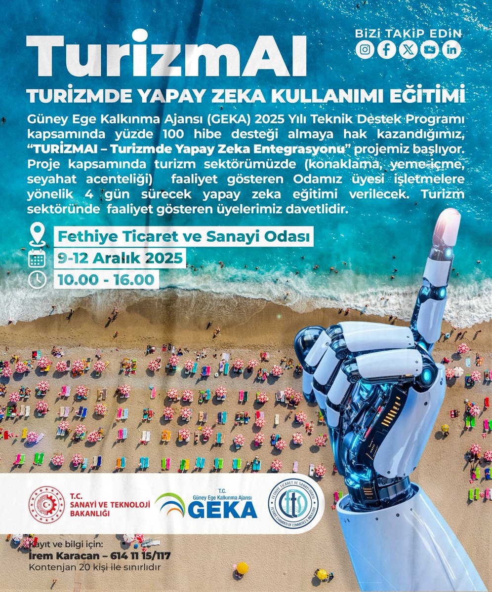 Fethiye'de Turizm Sektörüne Yapay Zeka Eğitimi