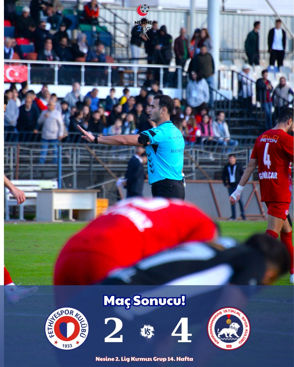 Fethiyespor, Kahramanmaraş İstiklal'e 4-2 Mağlup Oldu