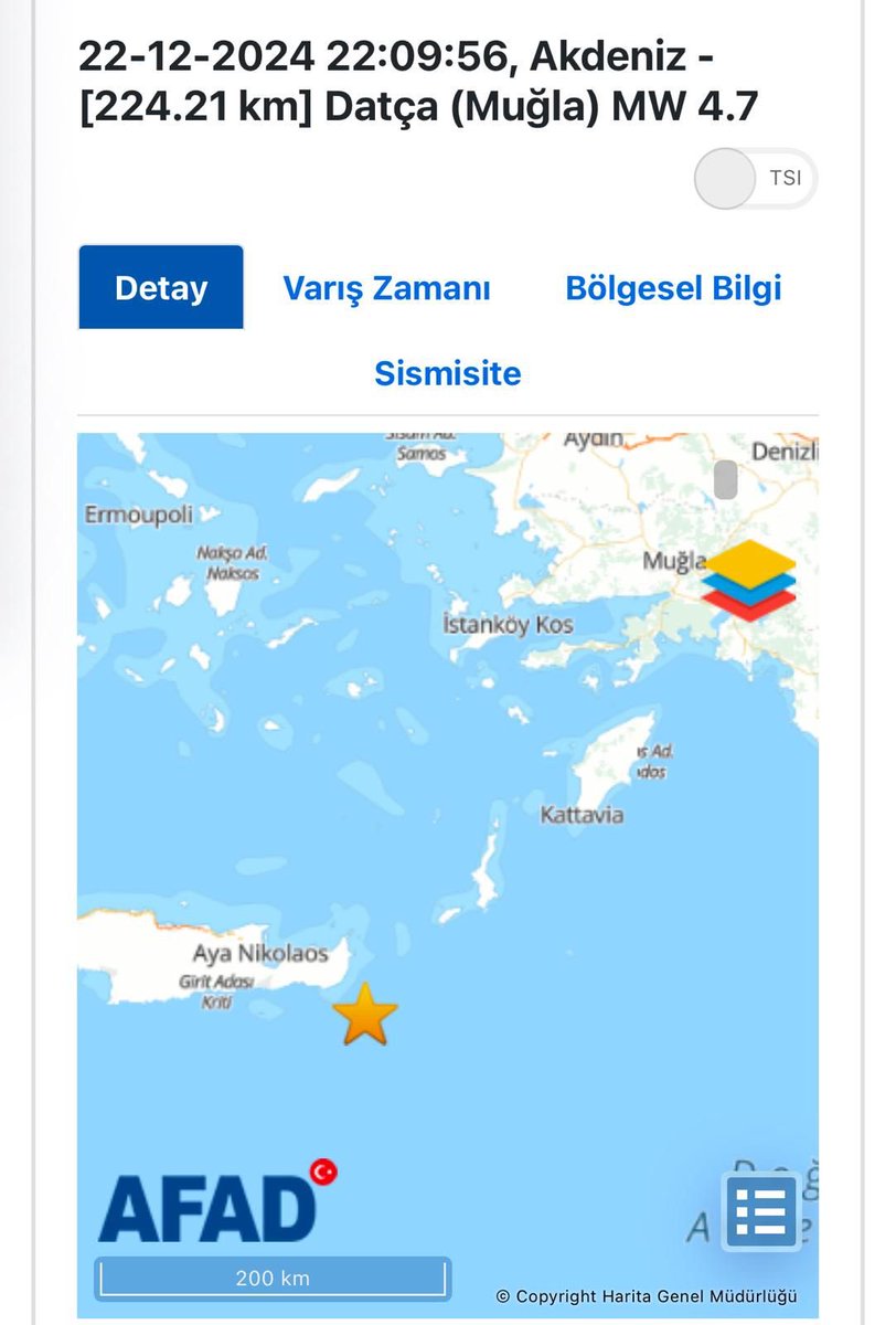 Akdeniz'de 4.7 Büyüklüğünde Deprem: Girit Adası Yakınlarında Korkutan Sarsıntı