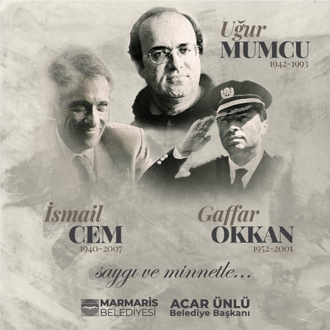 Ünlü İsimlerin Anısına: Mumcu, Cem ve Okkan Unutulmuyor