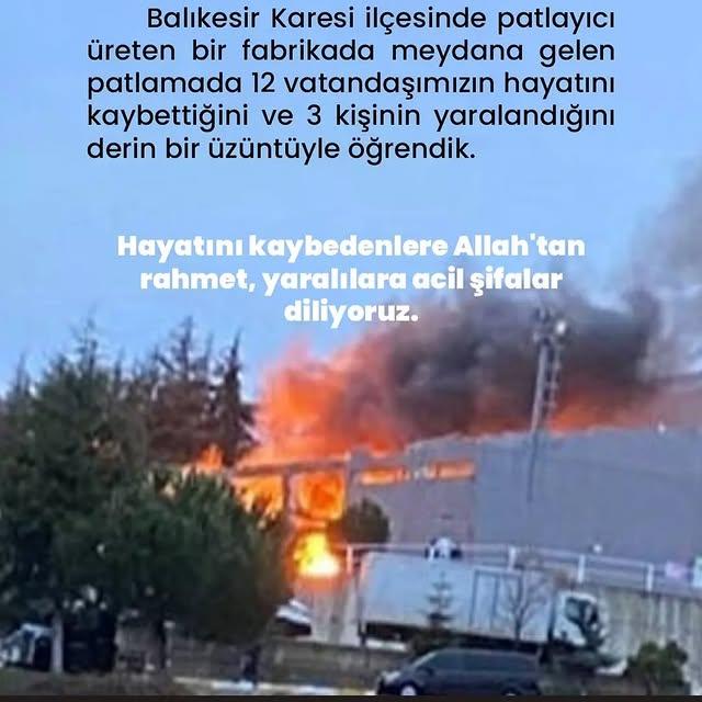 Balıkesir'de Patlama: 12 Kişi Hayatını Kaybetti