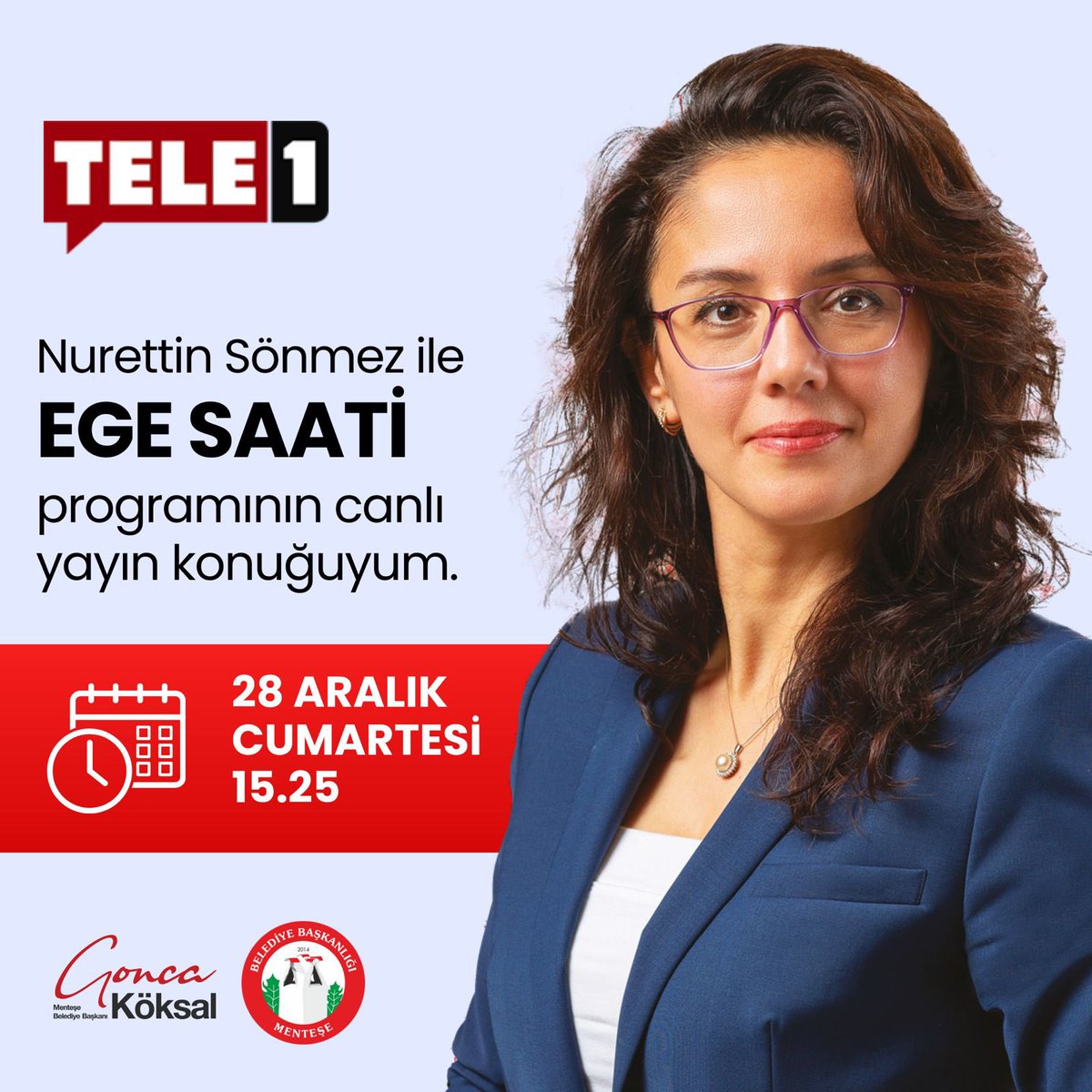 Tele1'de Menteşe Belediye Başkanı Gonca Köksal Gündemi Değerlendirecek