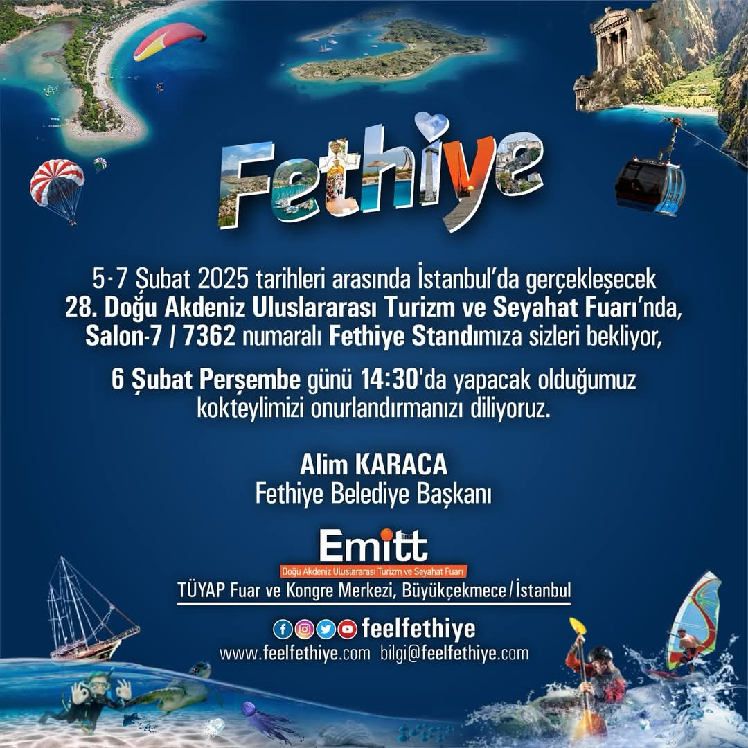 Fethiye Turizm Konseyi, EMITT 2025'te Fethiye'yi Tanıtacak