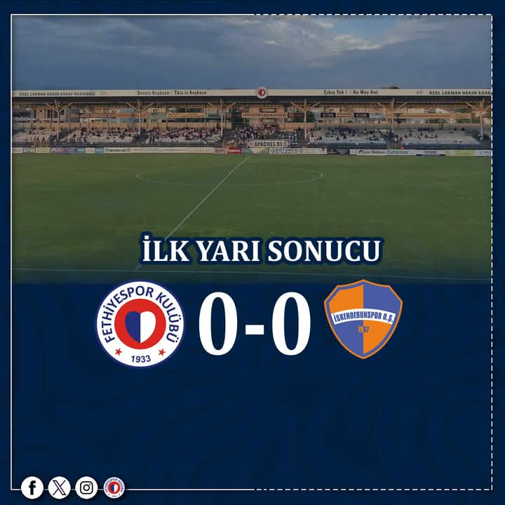 Fethiyespor ve İskenderunspor İlk Yarıda Berabere