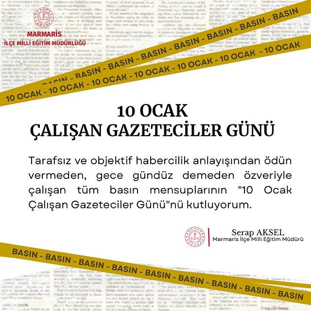 10 Ocak Çalışan Gazeteciler Günü