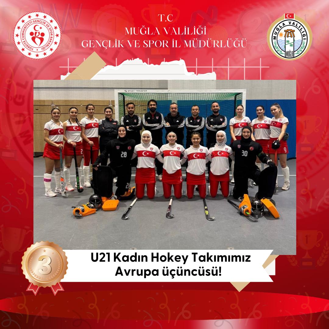 Muğla U21 Kadın Hokey Takımı, Avrupa Üçüncüsü Oldu