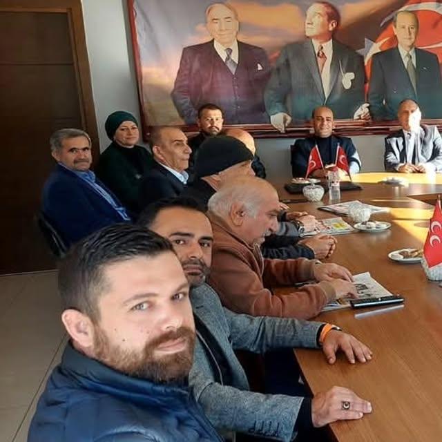 Fethiye İlçe Emniyet Müdürü Muzaffer Yüceur, MHP İlçe Başkanlığı'nı ziyaret etti