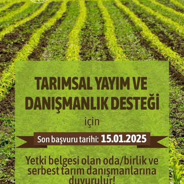 Tarım Sektöründe Tarımsal Yayım ve Danışmanlık Desteği Fırsatı