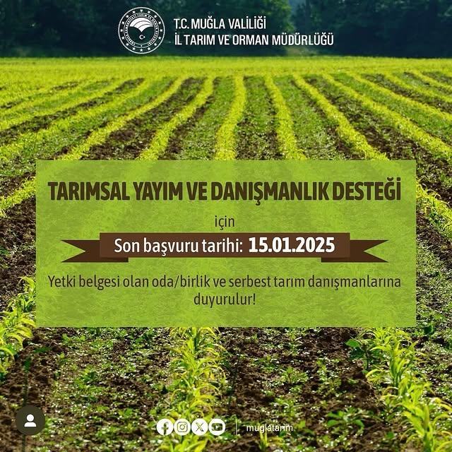 Tarım Danışmanları için Başvuru Süresi Uyarısı