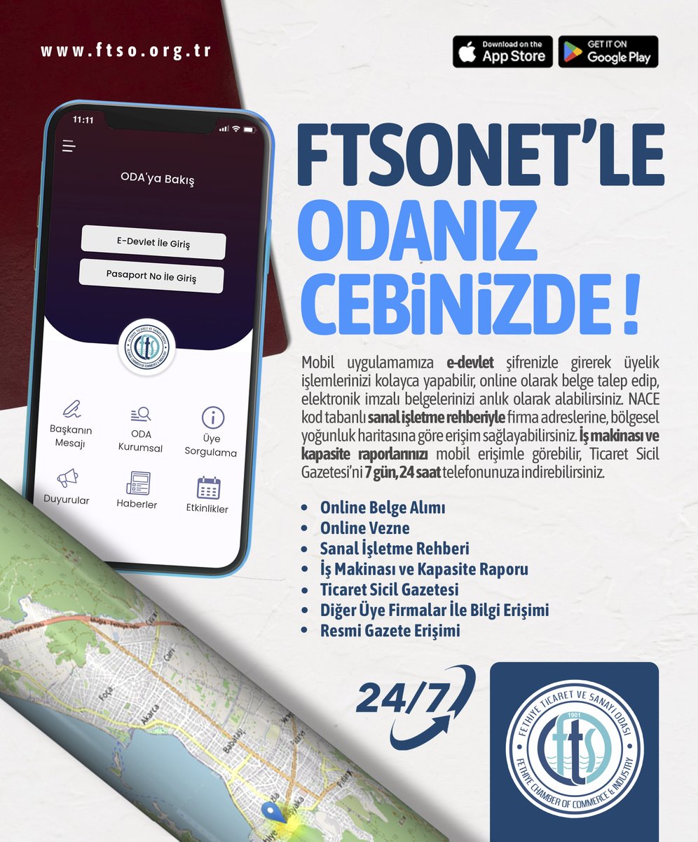 Fethiye Ticaret ve Sanayi Odası'ndan Yenilikçi Hizmet: FTSONET Mobil Uygulaması