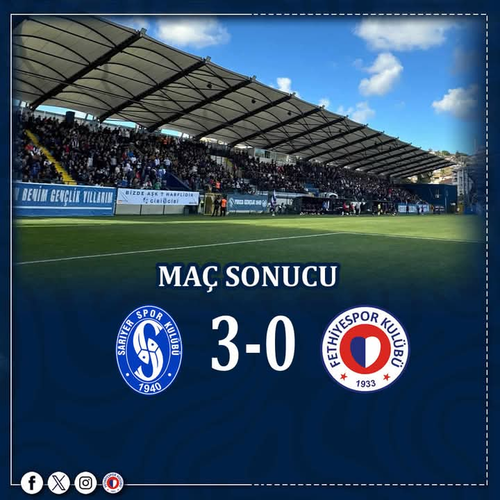 Fethiyespor, Sarıyer'e Karşı Boyun Eğdi: 3-0 Mağlubiyet