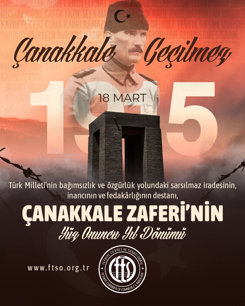 Fethiye Ticaret ve Sanayi Odası'ndan 18 Mart Mesajı